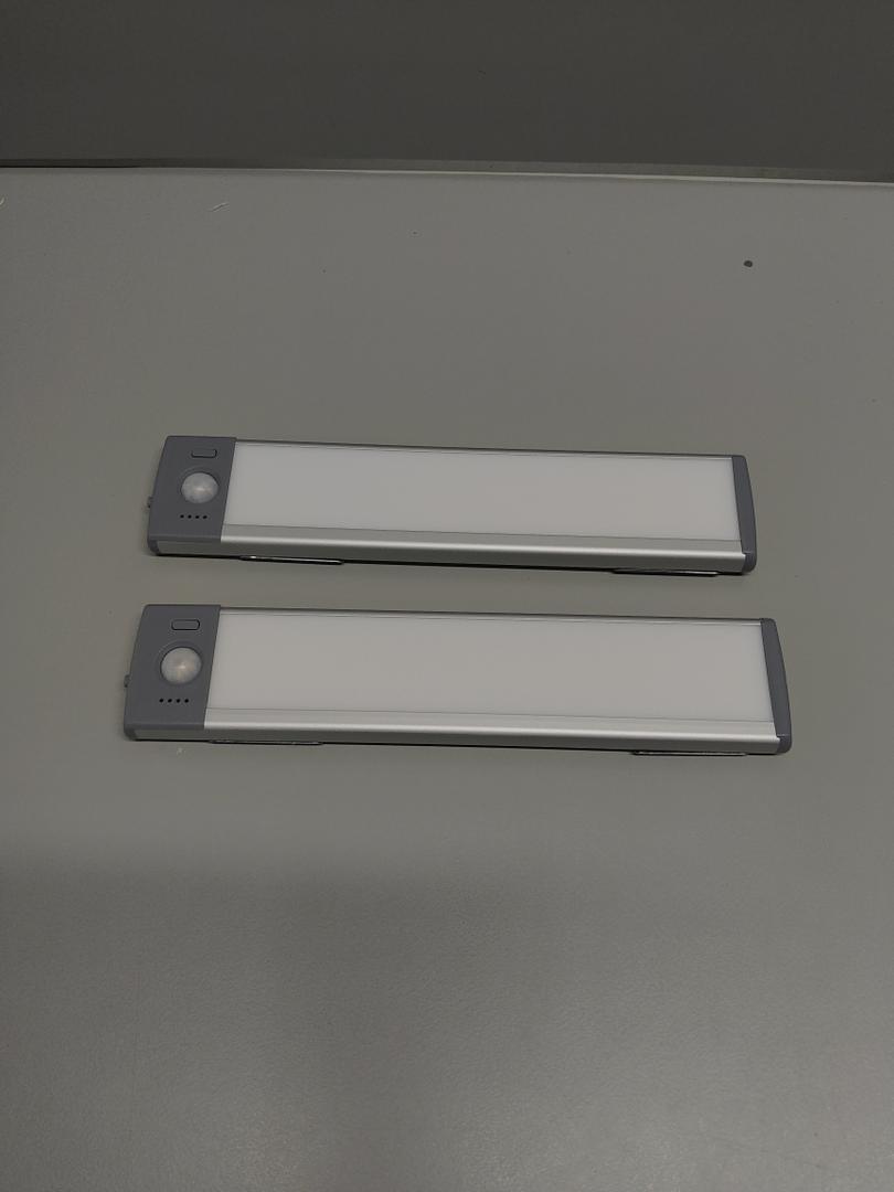 Under Cabinet Lights (2 Pack) - Rechargeable Battery Operated 52 LED 3 Color Motion Sensor Night Light, Dimmable, Ideal for Kitchen, Closet, & Other Indoor Spaces