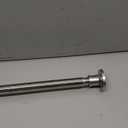 BRIOFOX Industrial Shower Curtain Rod - 2-in-1 Design Tension Curtain Rod - Never Rust Non-Slip 27 to 43 Inch 304 Stainless Steel, Brushed Nickel Window Curtain Rod
