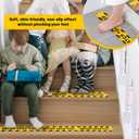 4 x Huakaile Watch Your Step Caution Tape 1.97in x 16.4Ft, Non Skid Tape Yellow Black Waterproof, Anti-Slip High Traction Safety Grip Tape for Stairs Steps Ladder, Indoor Outdoor Treads (A)