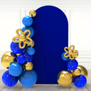 Wokceer Wedding Arch Backdrop Cover 7.2FT Spandex Fitted Wedding Arch Stand Covers Round Top Chiara Backdrop Stands Cover for Birthday Party Ceremony Banquet Decoration Royal Blue