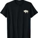 American Vintage Buffalo Men Women Silhouette Love Bison T-Shirt, Large