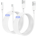 2Pack 3ft Car Carplay Cable for Apple iPhone 17 Pro Max/17 Air/16 Pro/15 Plus/15, USB A to USB C Carplay Charger Cord, iPad Pro 12.9/11,10th, Air 5th/ 4th,iPad mini 6th Gen Car Charging Cable 3 Feet