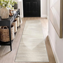 Enkor Runner Rugs for Hallway, 2x6 Washable Soft Non Slip Abstract Rugs for Kitchen, Modern Mat for Entryway Living Room Bedroom Beige & Grey