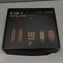 5 in 1 Hair Styler & Hot Air Brush - Air Curling Wrap with Low-Speed Negative Ion Technology, Hair Dryer Brush for Drying, Curling, Straightening & Styling, Hair Styling Tools at Home (Pink)