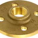 Supply Giant CSGG0034 3/4'' Female NPT Threaded Brass Floor Flange with Holes 125 Lead-Free, Durable, Brass Construction, Higher Corrosion Resistance, Economical & Easy to Install