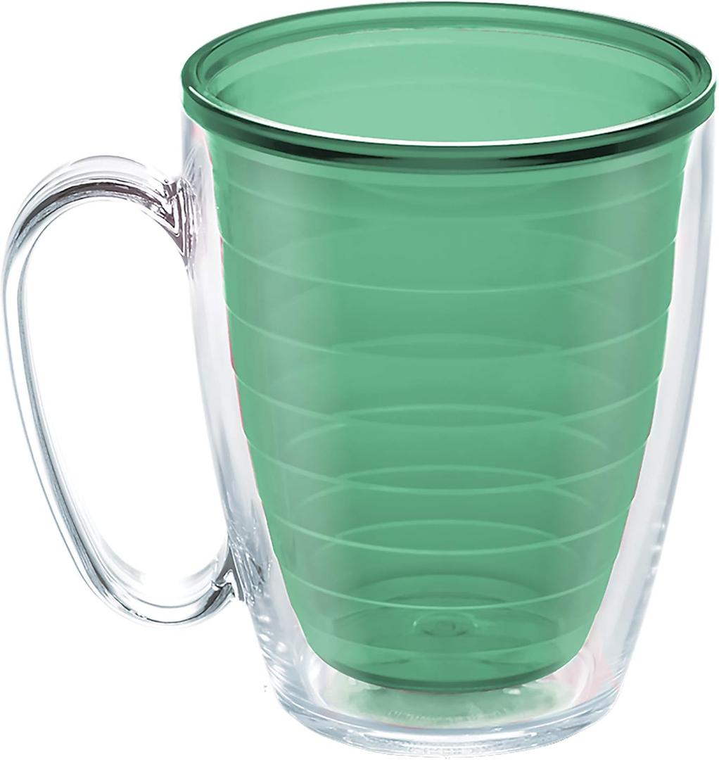 Tervis Clear & Colorful Tabletop Made in USA Double Walled Insulated Tumbler Travel Cup Keeps Drinks Cold & Hot, 16oz Mug, Mangrove Green Tervis Clear & Colorful Tabletop Made in USA Double Walled Insulated Tumbler Travel Cup Keeps Drinks Cold & Hot, 16oz Mug, Mangrove Green
