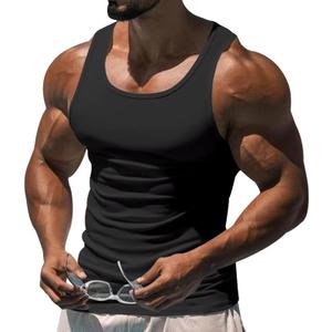 Men's Gym Workout Tank Tops - Soft Lightweight Sleeveless Muscle Shirts for Beach & Athletic Wear (XX-Large, Black)