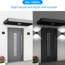 ledmo 20W High Power Modern Outdoor Wall Sconce Light Creative Adjustable Beam Square Up and Down Exterior Wall Lights Fixture Anti-Rust Aluminum IP65 6000K 1800LM Black for Patio Garage House 4 Pack