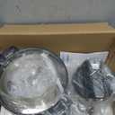 Large Capacity Food Processors,Electric Meat Grinder Veggie Chopper with Stainless Steel Bowl,3 Speeds,4 Bi-Level Blades and Spatula for Meat,Onion,Vegetables,Fruits(24 Cup Black)