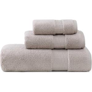Tommy Bahama - Bath Towels, 100% Soft & Absorbent Cotton with Zero Twist Construction, Medium Weight Bathroom Towels (Long Branch Grey, 3 Piece)