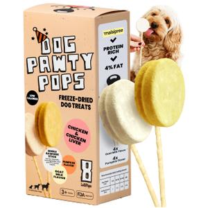 MalsiPree Dog Birthday Treats - Fun Lollipops, 8 Pack | Dog lollipops - healthy ice cream alternative & photo props - Use for puppy birthdays, gifts & training, Dec/07/2027