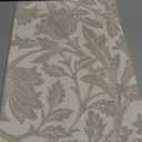 Yangest Chenille Floral Pillow Cover 12 x 20 Inches, Neutral Jacquard Rectangle Throw Pillow Cover Soft Decorative Nature Accent Couch Pillow Cover for Living Room Bedroom, Beige