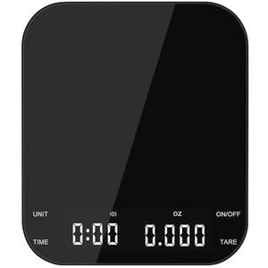 Coffee Scale with Timer, Kitchen, Digital, Rechargeable, Glass Mirror Design, for Pour-Over Barista, 0.3-3000g/0.1g