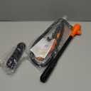 Kiweoci Electric Fuel Transfer Pump, 3GPM Portable Fluid Transfer Siphon Pump with Oil Pipeline, Battery Gas Pumps with Adjustable Flow Control Nozzle for Car/ RV(Orange)