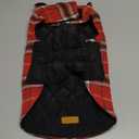 Kuoser Waterproof Dog Coat, Reversible Dog Jacket for Medium Dogs, Adjustable Durable Doggie Winter Coat Warm Puppy Cold Weather Apparel from Small to Large Breed, Bright Red M (Medium (Pack of 1))