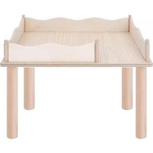 Niteangel Hamster Play Wooden Platform & Multi-Chamber Series Maze Fence for Dwarf Syrian Hamsters Gerbils Mice Degus or Other Small Pets (for 2 Chamber Hideout-Large)