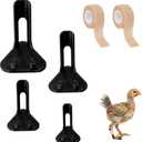 Baby Chicken Leg Splint with Toe Separator Adjustable Chick Splint for Splayed Leg, Curled Toes, Foot Fractures & Tendon Support - 4-Pack (Various Sizes)