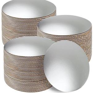 Generic [20/40/100pcs] 8 in White Cakeboard Round,Disposable Cake Circle Base Boards Cake Cardboard Pizza Plate Platter (20PCS Silvery), PAN20180020015