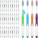 Frekare Bulk Toothbrushes 35 Pack, Individually Wrapped Toothbrushes Pack for Adults & Kids, Disposable Toothbrush Medium Soft for Travel, Donations, Hotels