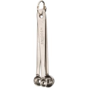 RSVP International Endurance Kitchen Collection Measuring Tools, Dishwasher Safe, Smidgen, 3 Piece, Stainless Steel