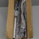 Toilet Paper Holder Stand for Small Bathroom Storage:Skinny Bathroom Storage Cabinet for Small Spaces Tiny Apartment (29.9H inch, Black/Walnut)