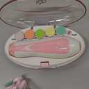 Royal Angels Upgraded 21 in 1 Baby Nail Trimmer with Labeled Case, 13 Extra Replacement Pads, Safe Electric Baby Nail File Kit for Newborns & Toddlers, Whisper Quiet Nail Clipper with LED Light (Pink)