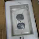 DVFR1W-1 Recessed Outlet Box, Recessed Electrical Box for Wall Mount TV, Outlet Mounting Box for New Construction&Retrofit Projects, Wall Outlet Box with Duplex & Decorator Style Covers,1-Gang