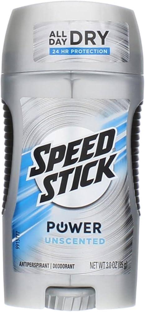 Speed Stick Power Antiperspirant Deodorant for Men, Unscented 3 Ounce