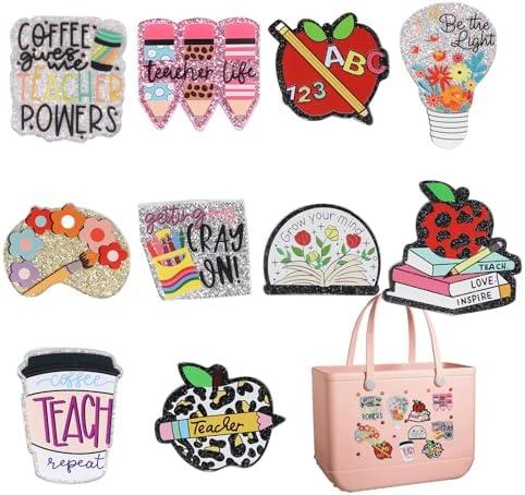 WarmWhisper Charms Compatible with Bogg Bag, Teacher Accessories for Bogg Bag,Charms Compatible with Simply Southern Totes