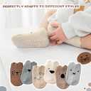 Baby Toddler Socks Grip Non Slip Boys Girls Cotton 12 Pack for Kids Ankle Cute Socks 6M-7Years (3-5T, Animals5)