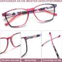 Progressive Multifocal Reading Glasses,4 Pack Blue Light Blocking for Women Spring Hinge Pattern Print Eyeglasses