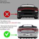 Rear Diffuser Compatible with 2015-2023 Dodge Charger Base & SXT Bumper GT Style ABS Plastic Rear Bumper Lower Lip Diffuser Gloss Black