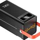 100000mah Power Bank, Fast Charging Portable Charger, with LED Light, with Built-in Cables, 4 Outputs & 3 Inputs, Rechargeable Portable Power Supply for Cell Phones, Random Color