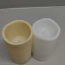 CANDLE CHOICE Waterproof Outdoor Battery Operated Flameless Candles with Timer Flickering Plastic Resin Electric LED Pillar Lights for Lantern Patio Garden Wedding Party Decorations 3x6 Inches 2 Pack (Cream White)