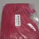 ColorGround Long Straight Hot Pink Cosplay Wig with 2 Ponytails for Halloween Party Costume (Hot Pink)