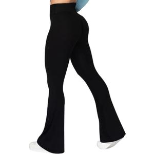GROTEEN Flare Leggings for Women-Bootcut Yoga Pants for Women High Waisted Workout Bootleg Work Pants Dress Pants (Small, Black)