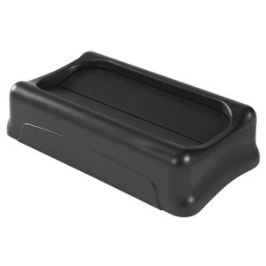 Rubbermaid Commercial Products Slim Jim Trash Can Swing Lid, Black, Plastic, Compatible with 16/23 Gallon Slim Jim Containers/Garbage Can, For Kitchens/Classrooms/Offices/Back of House