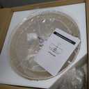 BUXVRCS Semi Flush Mount Ceiling Light Fixture, 3-Light Double Drum Lighting Fixtures with Fabric Shade, 16" Modern Light Fixtures Ceiling Mount Close to Ceiling Light for Bedroom (Brushed Nickel)