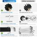 Sealegend 40 Feet Dryer Vent Cleaner Kit/Lint Remover/Upgraded Flexible Quick-Snap Brush with Drill Attachment/Fireplace Chimney Brushes for Easy to Use/Works with or Without Power Drill
