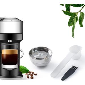 BENFUCHEN Stainless Steel Reusable Coffee Capsule ONLY For Vertuo Next Coffee Machine, Metal Reusable Coffee Pod MUST Use With ORIGINAL 230ML Vertuo Pod Shell, ONLY Fits Vertuo Next, 1 Capsule