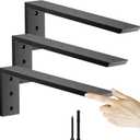 Countertop Support Bracket 16 inch 3 Pack (3/8" Thick),Premium Heavy Duty Granite Countertop Brackets 16"x6"x2.5",Shelf L Bracket Mantel Corbels for Quartz,Wood,Concrete and Laminate Countertops