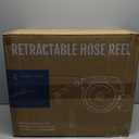 Giraffe Tools Retractable Garden Hose Reel 1/2 Inch x 130 ft, Super Heavy Duty, Any Length Lock, Slow Return System, Wall Mounted and 180 Deg Swivel Bracket