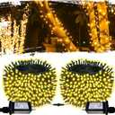 [2 Pack] Christmas Lights Outdoor, 210FT 600LED Connectable String Lights Waterproof, Twinkle Lights with 8 Modes, Christmas String Lights Indoor Green Wire for Yard Party Christmas Decorations
