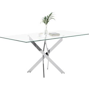 Tempered Glass Dining Table with Chromed Legs, 47in Rectangular Kitchen Table for Kitchen Dining Room Home Office (47.24 * 27.55, White/Silver) (Silver-120*70)