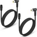 GINTOOYUN 2 Pcs DC7909 Power Cord 14AWG DC7.9mmx0.9mm Right Angle 90 Degree Male to DC7.9mmx0.9mm Female Power Extension Cable for Solar Panel,Portable Charging Station etc(39.3Inch)
