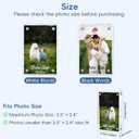 PIFOOG 2 Pack Car Picture Holders for Air Vent Clip Photo Frame Magnetic Acrylic Picture Frames for Cars Dashboard Drive Safe Daddy Personalized Memorial Family Couple Pet Wallet Size 2.4  3.5 inch