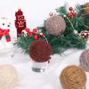 SY Super Bang 15PCS Rustic Christmas Ball Ornaments, 60MM/2.3Inch Shatterproof Ornaments Set for Christmas Tree Hanging Decorations, for Home Farmhouse Bowls Vase Fillers Holiday Party Xmas Decor. (White/Brown/Coffee/Khaki)