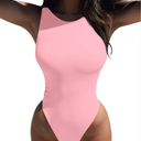 LCNBA Women's Sexy High Neck Sleeveless Bodysuit Basic Top Bodysuit Jumpsuit M