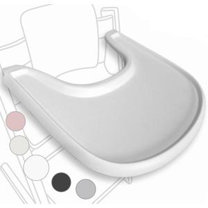 High Chair Tray Compatible with Stokke Trip Trap Chair, Matte White - Ergonomic Curved Design - BPA-Free, Easy to Assemble