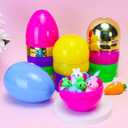 MGparty 12 Pcs 6 Inch Easter Eggs Fillable Large Plastic Easter Eggs with 2 Golden Eggs, Jumbo Empty Eggs for Easter Egg Hunt Basket Stuffers Party Favors Classroom Prizes and Easter Decorations